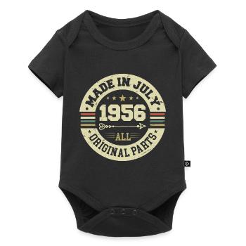 July 1956 Birthday Gift 1956 I Made in July - Baby Premium short-sleeve bodysuit - black - Front