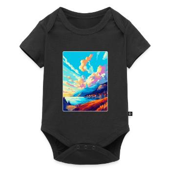 Bergen Norway Vintage Travel Poster WPA Souvenir - Baby Premium short-sleeve bodysuit - black - Front