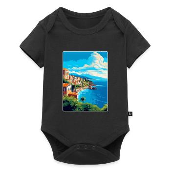 Sicily Italy Vintage Travel Poster WPA Souvenir - Baby Premium short-sleeve bodysuit - black - Front