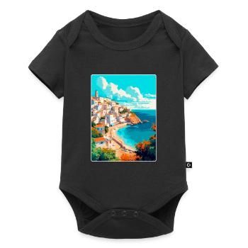 Ibiza Spain Vintage Travel Poster WPA Art Souvenir - Baby Premium short-sleeve bodysuit - black - Front