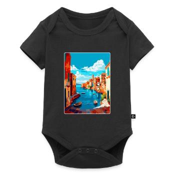 Chania Griechenland Vintage Reiseplakat WPA Souvenir - Baby Premium Kurzarmbody - Schwarz - Vorne