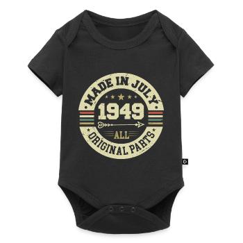 July 1949 Birthday Gift 1949 I Made in July - Baby Premium short-sleeve bodysuit - black - Front