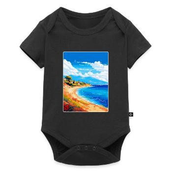 Affiche de voyage vintage de l’île d’Agistri en Grèce WPA - Body à manches courtes Premium Bébé - noir - Devant