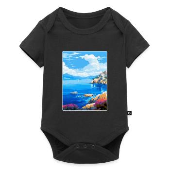 Îles Saroniques Grèce Affiche de voyage vintage WPA - Body à manches courtes Premium Bébé - noir - Devant