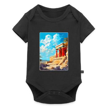 Knossos Palace Greece Vintage Travel Poster WPA - Baby Premium short-sleeve bodysuit - black - Front