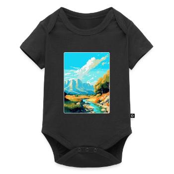 Paklenica Croatie Affiche de voyage vintage souvenir - Body à manches courtes Premium Bébé - noir - Devant