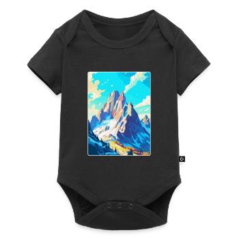 Dachstein Österreich Vintage Reiseplakat Souvenir - Baby Premium Kurzarmbody - Schwarz - Vorne