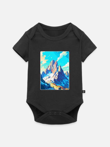 Dachstein Österreich Vintage Reiseplakat Souvenir - Baby Premium Kurzarmbody - Schwarz
