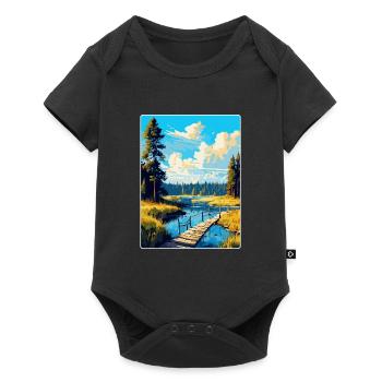 Bory Tucholskie Poland Vintage Travel Poster WPA - Baby Premium short-sleeve bodysuit - black - Front