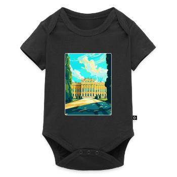 Schonbrunn Palace Austria Vintage Travel Poster - Baby Premium short-sleeve bodysuit - black - Front