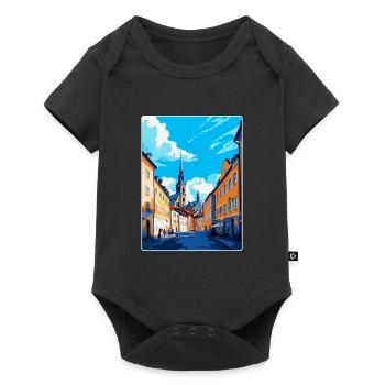 Olomouc République tchèque Affiche de voyage vintage WPA - Body à manches courtes Premium Bébé - noir - Devant