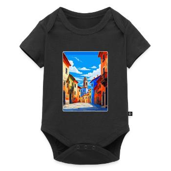 Oviedo Espagne Affiche de voyage vintage WPA Souvenir - Body à manches courtes Premium Bébé - noir - Devant