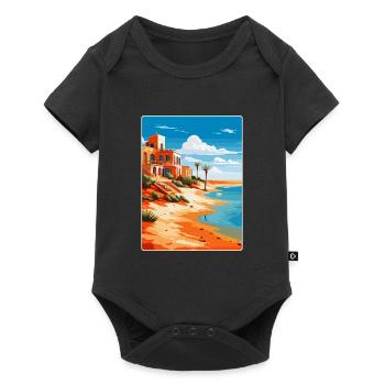 Fuerteventura Espagne Affiche de voyage vintage Souvenir - Body à manches courtes Premium Bébé - noir - Devant