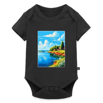 Vaasa Finlande Affiche de voyage vintage WPA Souvenir - Body à manches courtes Premium Bébé - noir - Devant