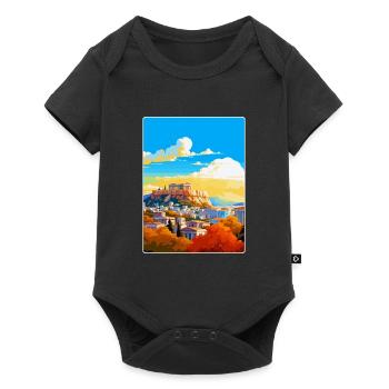 Athens Greece Vintage Travel Poster WPA Souvenir - Baby Premium short-sleeve bodysuit - black - Front
