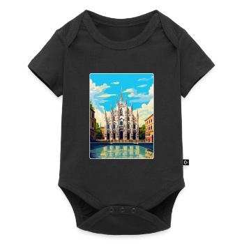 Milan Italie Affiche de voyage vintage WPA Art Souvenir - Body à manches courtes Premium Bébé - noir - Devant