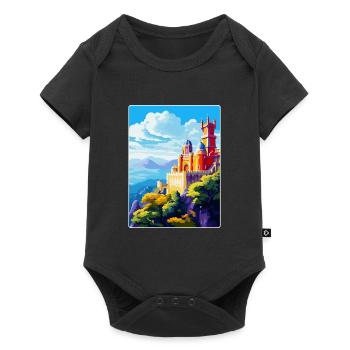 Sintra Portugal Affiche de voyage vintage Souvenir WPA - Body à manches courtes Premium Bébé - noir - Devant