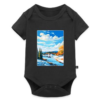 Lahti Finland Vintage Travel Poster WPA Souvenir - Baby Premium short-sleeve bodysuit - black - Front