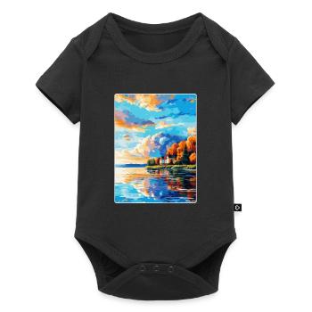 Kuopio Finlande Affiche de voyage vintage Souvenir WPA - Body à manches courtes Premium Bébé - noir - Devant