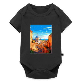 Rome Italy Vintage Travel Poster Souvenir Souvenir - Baby Premium short-sleeve bodysuit - black - Front