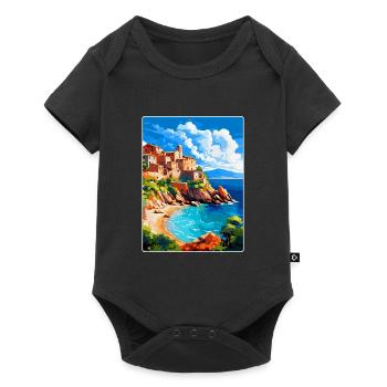 Corse France Affiche de voyage vintage Souvenir WPA - Body à manches courtes Premium Bébé - noir - Devant