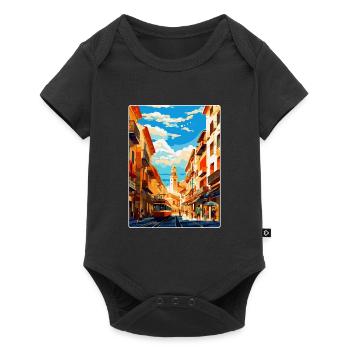 Pampelune Espagne Affiche de voyage vintage Souvenir WPA - Body à manches courtes Premium Bébé - noir - Devant