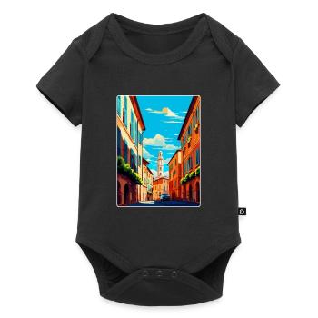 Modena Italien Vintage Reiseplakat WPA Souvenir - Baby Premium Kurzarmbody - Schwarz - Vorne