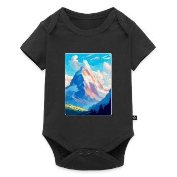 Eiger Suisse Affiche de voyage vintage souvenir - Body à manches courtes Premium Bébé - noir - Devant