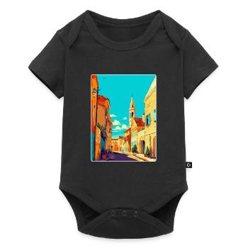 Sibiu Roumanie Affiche de voyage vintage WPA Souvenir - Body à manches courtes Premium Bébé - noir - Devant