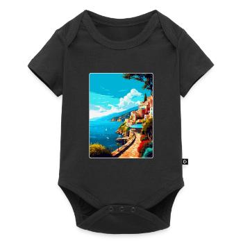 Sorrente Italie Affiche de voyage vintage Souvenir WPA - Body à manches courtes Premium Bébé - noir - Devant