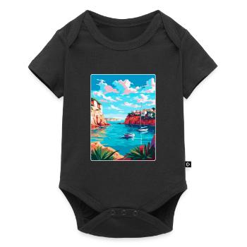 Menorca Spain Vintage Travel Poster WPA Souvenir - Baby Premium short-sleeve bodysuit - black - Front