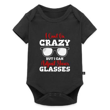 Lunettes Mode Ophtalmologiste Optique - Body à manches courtes Premium Bébé - noir - Devant