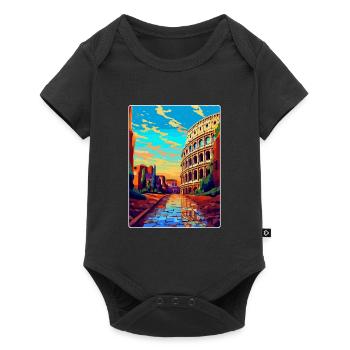 Rome Italy Vintage Travel Poster Souvenir Souvenir - Baby Premium short-sleeve bodysuit - black - Front
