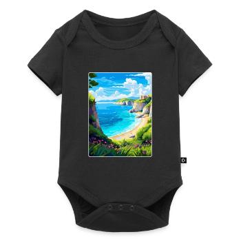 Zakynthos Grèce Affiche de voyage vintage souvenir - Body à manches courtes Premium Bébé - noir - Devant