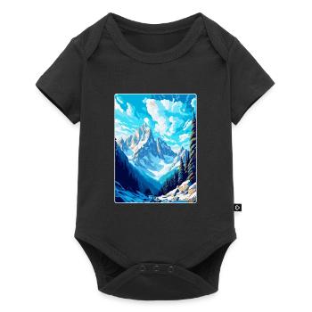 Chamonix France Vintage Travel Poster Souvenir WPA - Baby Premium short-sleeve bodysuit - black - Front