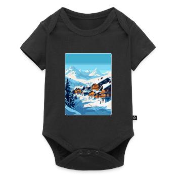 Val Thorens France Vintage Travel Poster Souvenir - Baby Premium short-sleeve bodysuit - black - Front