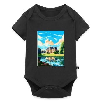 Fontainebleau France Vintage Travel Poster WPA Art - Baby Premium short-sleeve bodysuit - black - Front