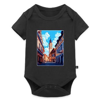 Weimar Germany Vintage Travel Poster Souvenir WPA - Baby Premium short-sleeve bodysuit - black - Front
