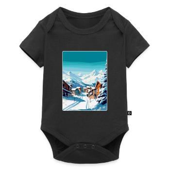 Val Thorens France Vintage Travel Poster Souvenir - Baby Premium short-sleeve bodysuit - black - Front