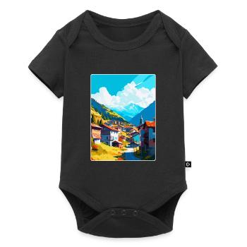 Artvin Turkey Vintage Travel Poster WPA Souvenir - Baby Premium short-sleeve bodysuit - black - Front