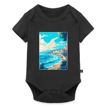 Nice France Vintage Travel Poster WPA Art Souvenir - Baby Premium short-sleeve bodysuit - black - Front