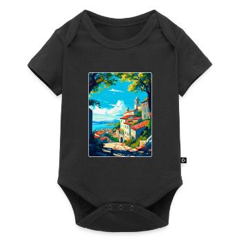 Viana Italie Affiche de voyage vintage WPA Art Souvenir - Body à manches courtes Premium Bébé - noir - Devant