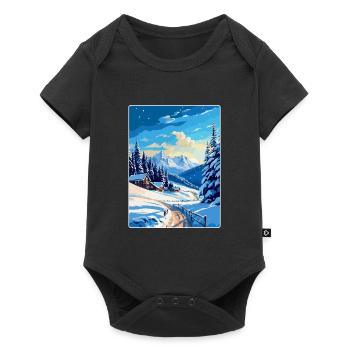 Reiteralm Autriche Affiche de voyage vintage souvenir - Body à manches courtes Premium Bébé - noir - Devant