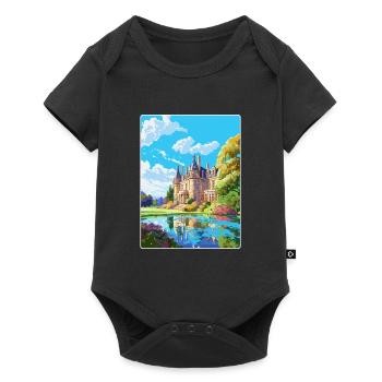 Fontainebleau France Vintage Travel Poster WPA Art - Baby Premium short-sleeve bodysuit - black - Front