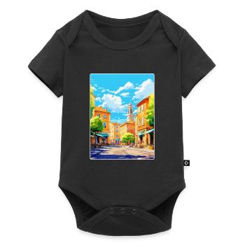 Aix En Provence Frankreich Vintage Reiseposter WPA - Baby Premium Kurzarmbody - Schwarz - Vorne