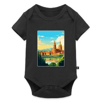 Salamanque Espagne Affiche de voyage vintage Souvenir WPA - Body à manches courtes Premium Bébé - noir - Devant