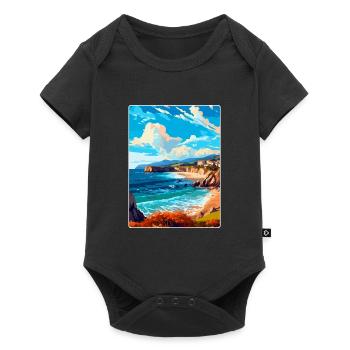 Cantabrie Espagne Affiche de voyage vintage Souvenir WPA - Body à manches courtes Premium Bébé - noir - Devant