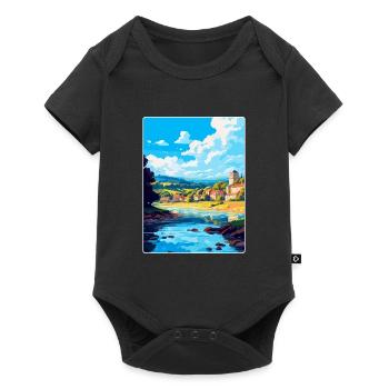 Dordogne France Affiche de voyage vintage Souvenir WPA - Body à manches courtes Premium Bébé - noir - Devant