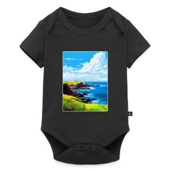 Lizard Point England Uk Vintage Travel Poster WPA - Baby Premium short-sleeve bodysuit - black - Front
