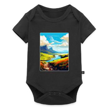 Île de Skye Écosse Royaume-Uni Affiche De Voyage Vintage WPA - Body à manches courtes Premium Bébé - noir - Devant